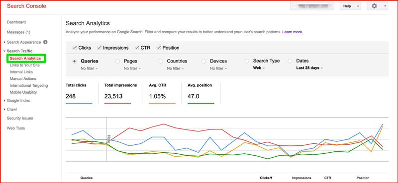google-search-console-search-analytics by kvcolor best on-page seo company in India